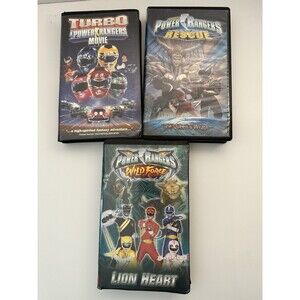Power Rangers Vhs Lot Of 3 Lion Heart Rescue Vintage
